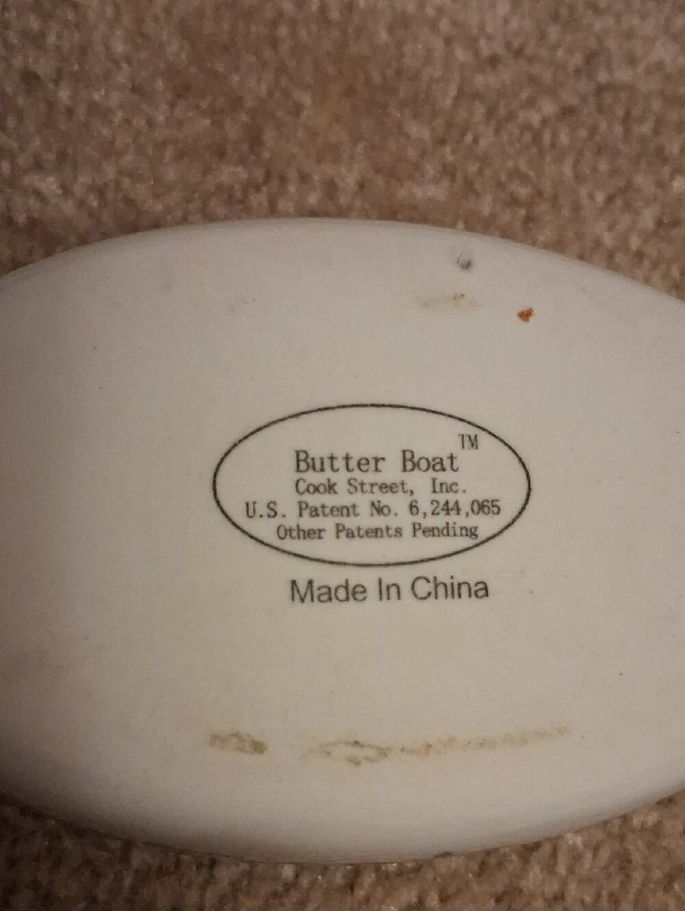Casserole style ceramic vintage Butter Boat